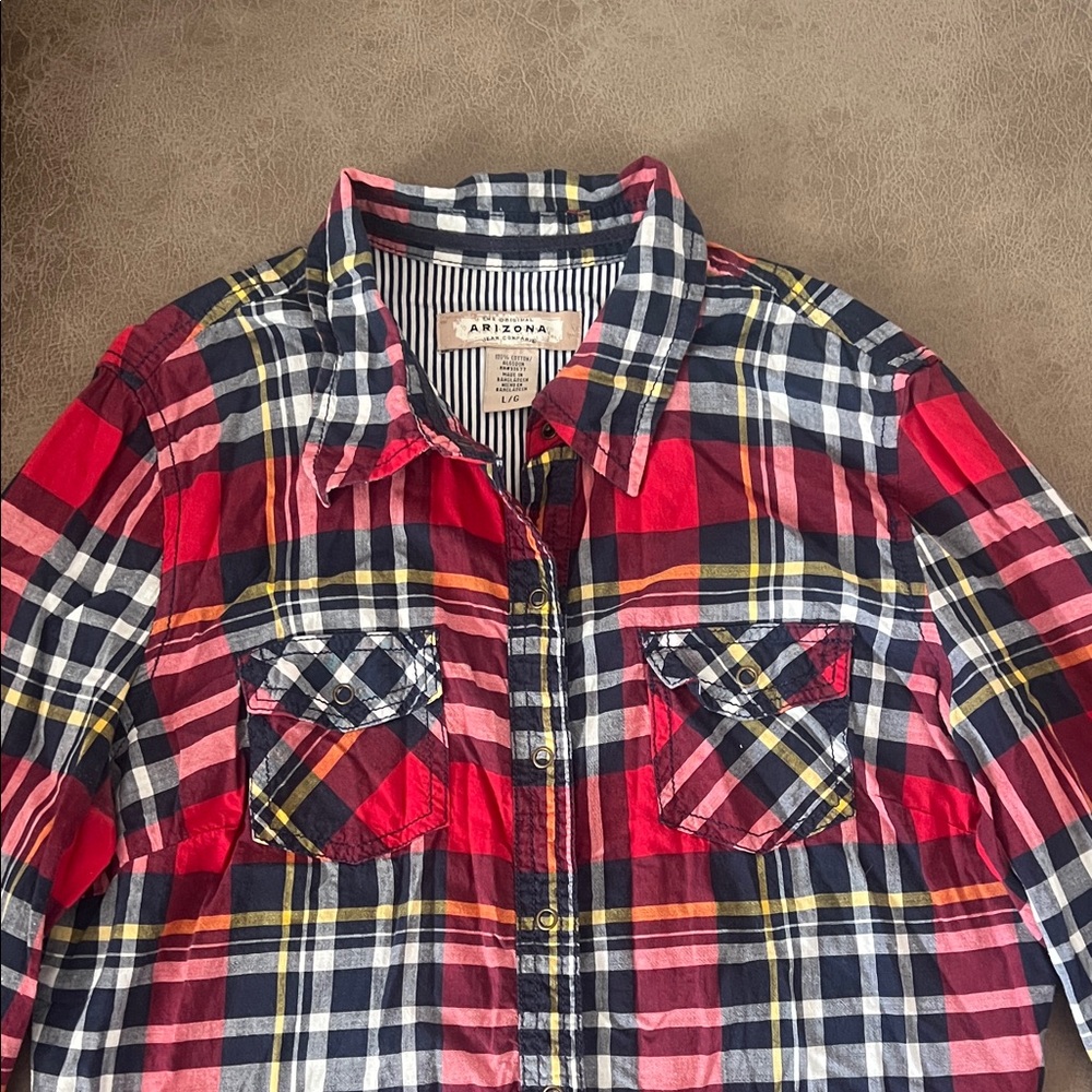 Arizona Plaid Button-Up Shirt